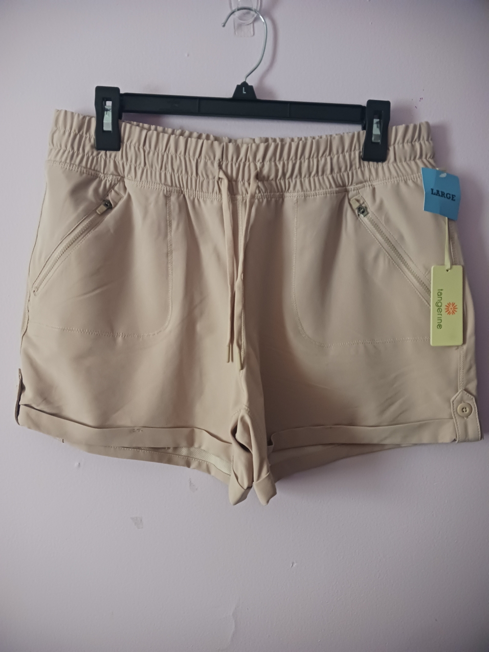 New Tangerine Creme Drawstring Casual Women’s Shorts